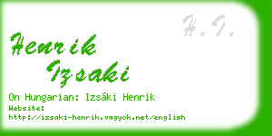 henrik izsaki business card